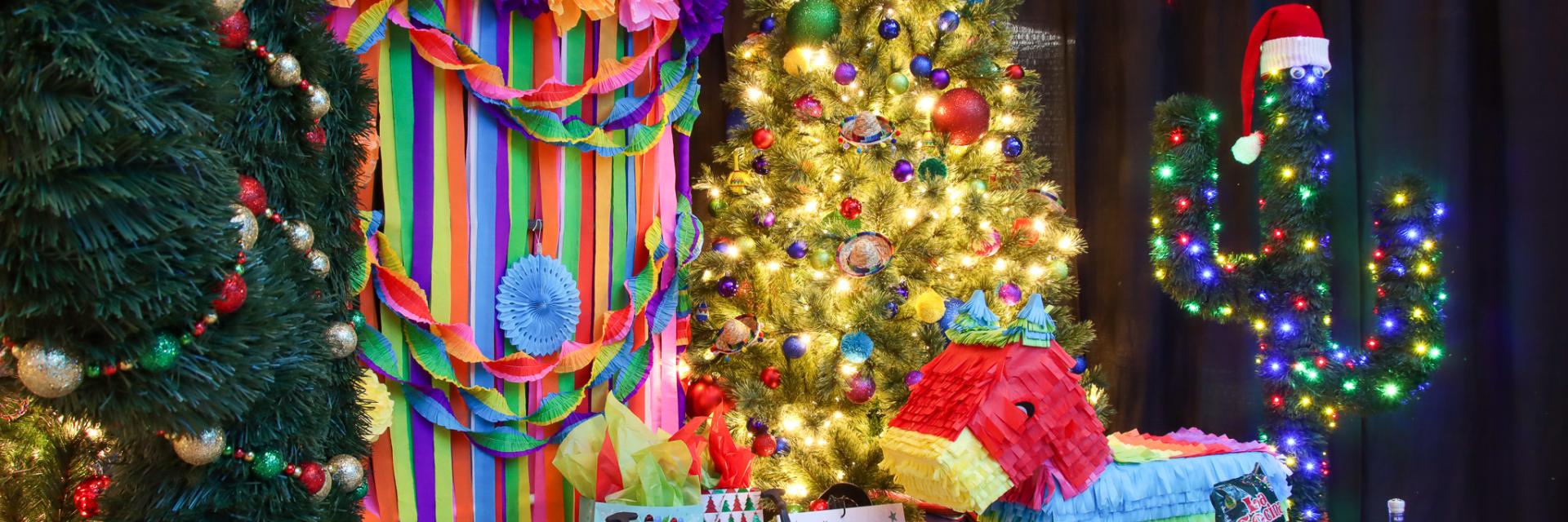 Festival of Trees with colorful trees 